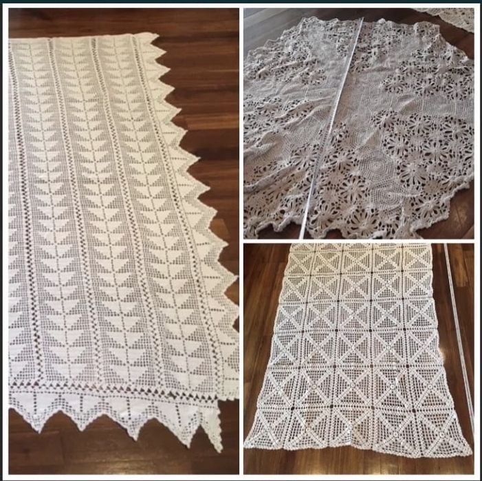 Stock grande lote Bordados mão crochê renda colecção