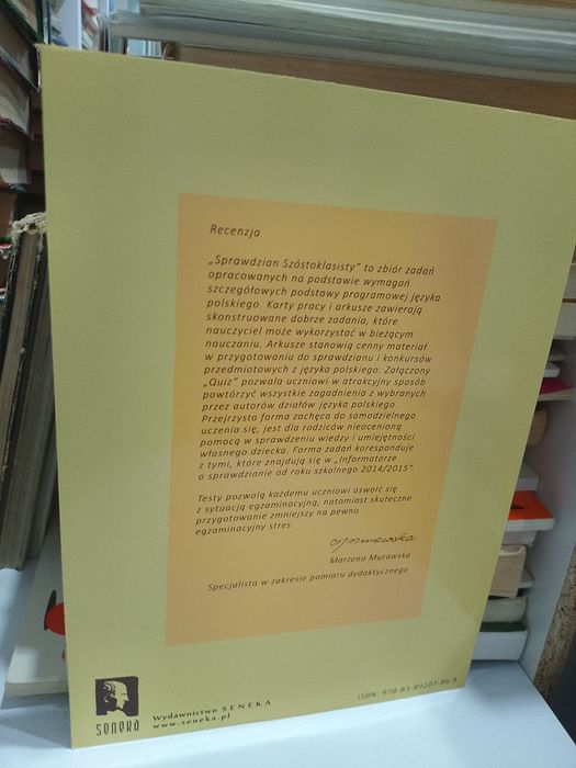 Szachnowska, Cichocki Język polski sprawdzian szóstoklasisty nieuzupel