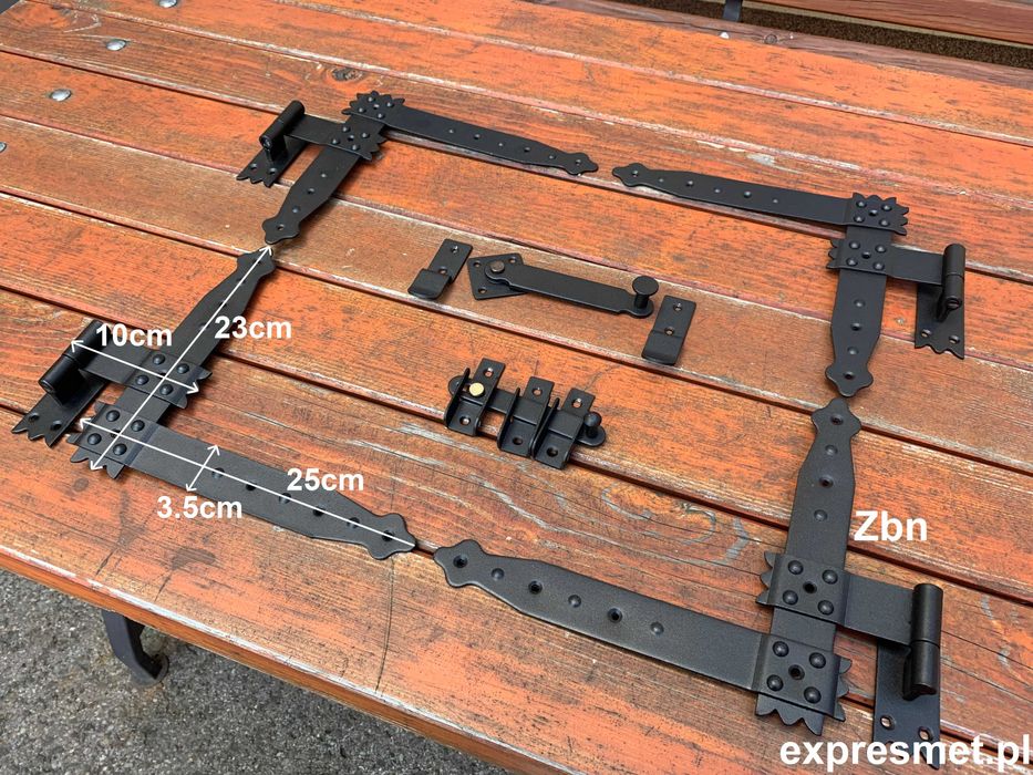 Piękny Retro KUTY ZAWIAS KĄTOWY  300 OKIENNICOWY komp 2 SZT+haki !