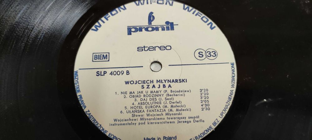 płyta winylowa Wojciech Młynarski Szajba zestaw 2 sztuki