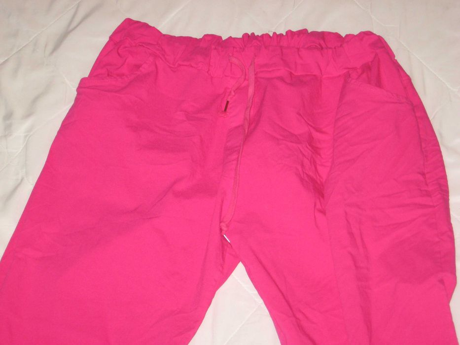 spodnie damskie różowe bardzo duże pas 40-140cm 4xl 5xl 6xl 7xl