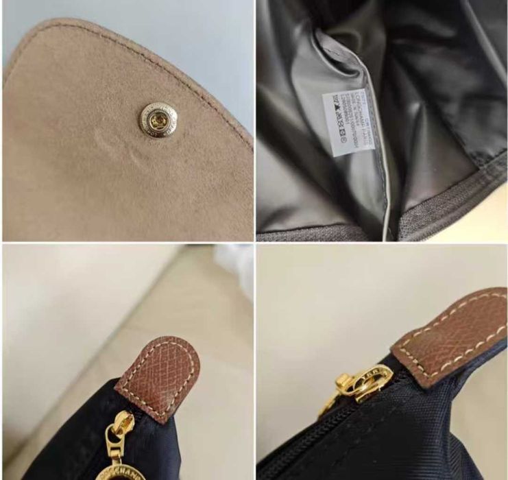 Duża torebka na ramię marki Longchamp w kolorze czarnym