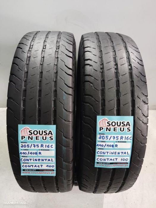 2 pneus semi novos 205-75r16c continental- oferta dos portes