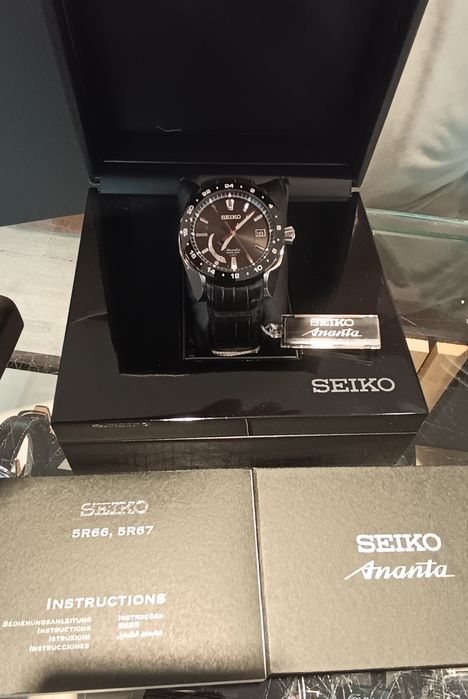*NOS* FULL SET  Seiko Ananta Spring Drive GMT (SNR021)
