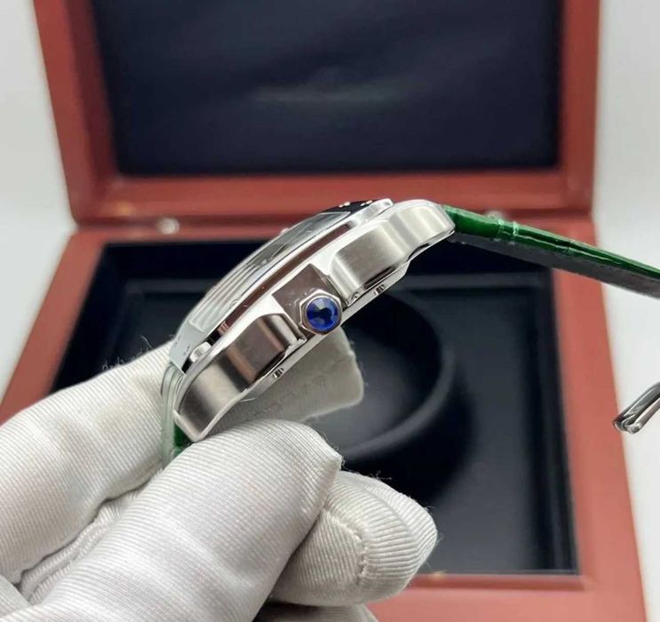 Часы наручные премиум Cartier Santos De Cartier Green Dial