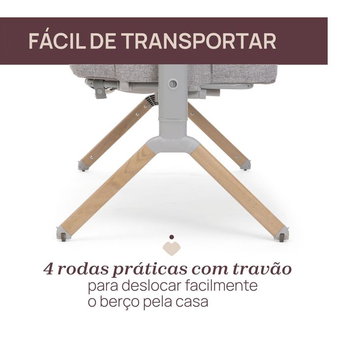 Berço Co-Sleeping Chicco Next2Me Armonia (Cinza) – Como Novo! + OFERTA Luz Noturna Inteligente
