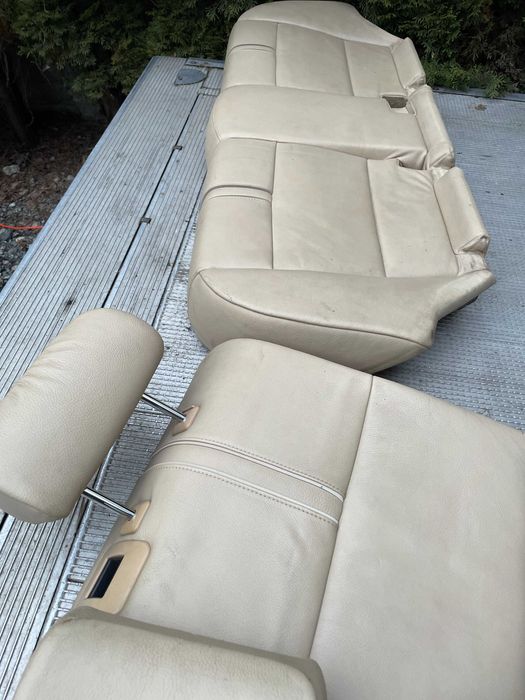 Bmw x3 e83 skóra krem komplet foteli boczki Europa przed lift lędźwie