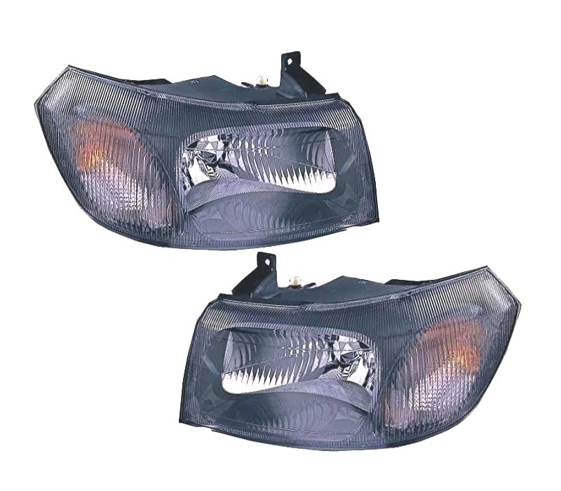 FARÓIS OPTICAS FORD TRANSIT 00-06 FUNDO PRETO