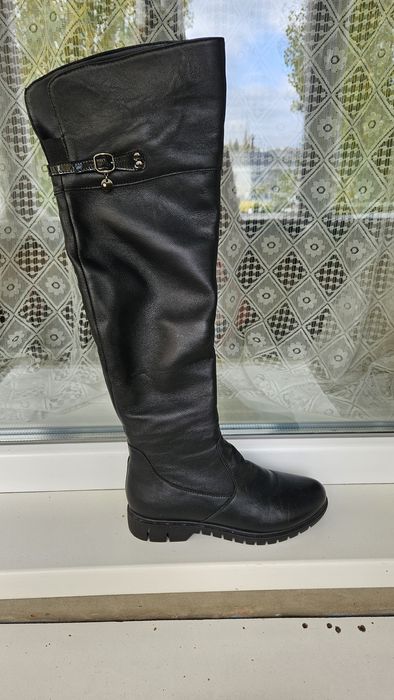 Шкіряні ботфорди