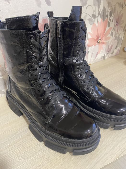 Ботинки кожа/лаковые