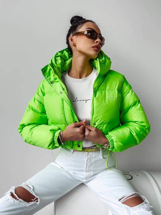 Kurtka kamizelka Olavoga Altia S M blekitna różowa limonka