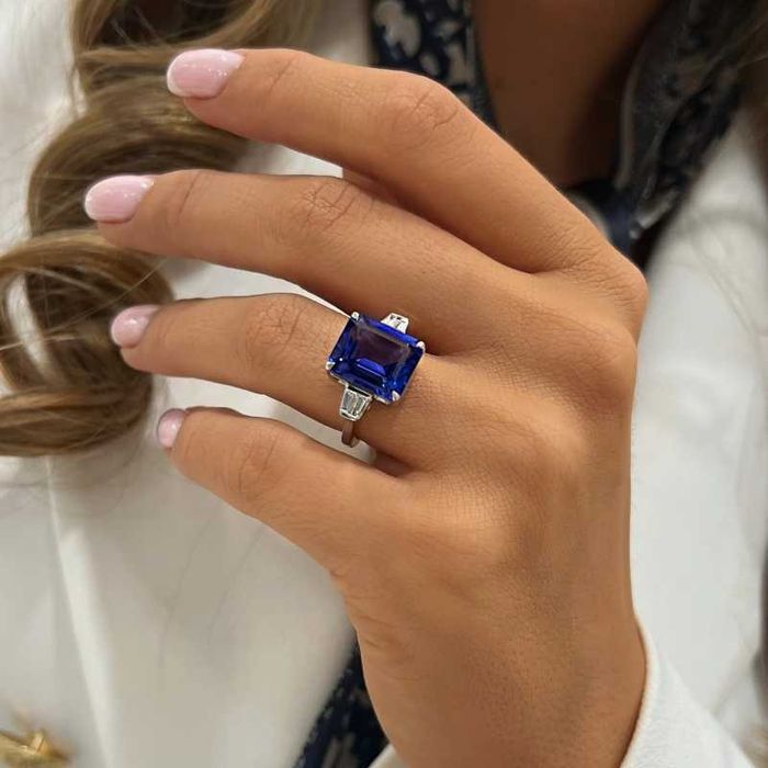 Pierścionek z tanzanitem i diamentami Tanzanite Luxe 4.65ct