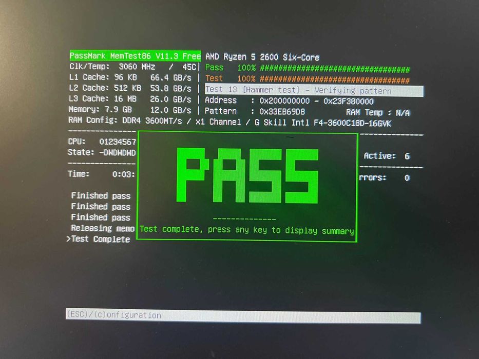 Оперативна пам’ять G.Skill 8 GB DDR4 3600 MHz Ripjaws V