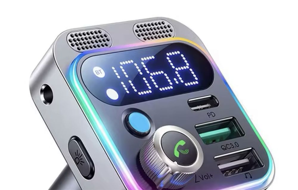 Bluetooth 5.3 FM-передавач 4USB автомобільний зарядний пристрій