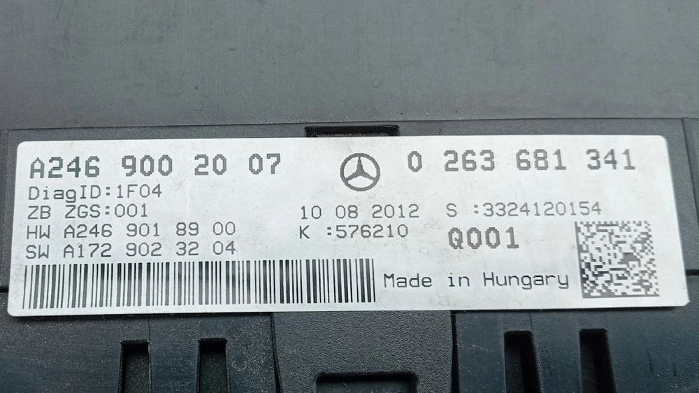 Quadrante / painel de instrumentos MERCEDES-BENZ Classe B (W246, W242)