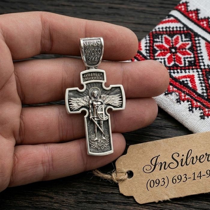 Срібний хрестик 15г серебряний крестик кулон ладанка срібло 925 крест