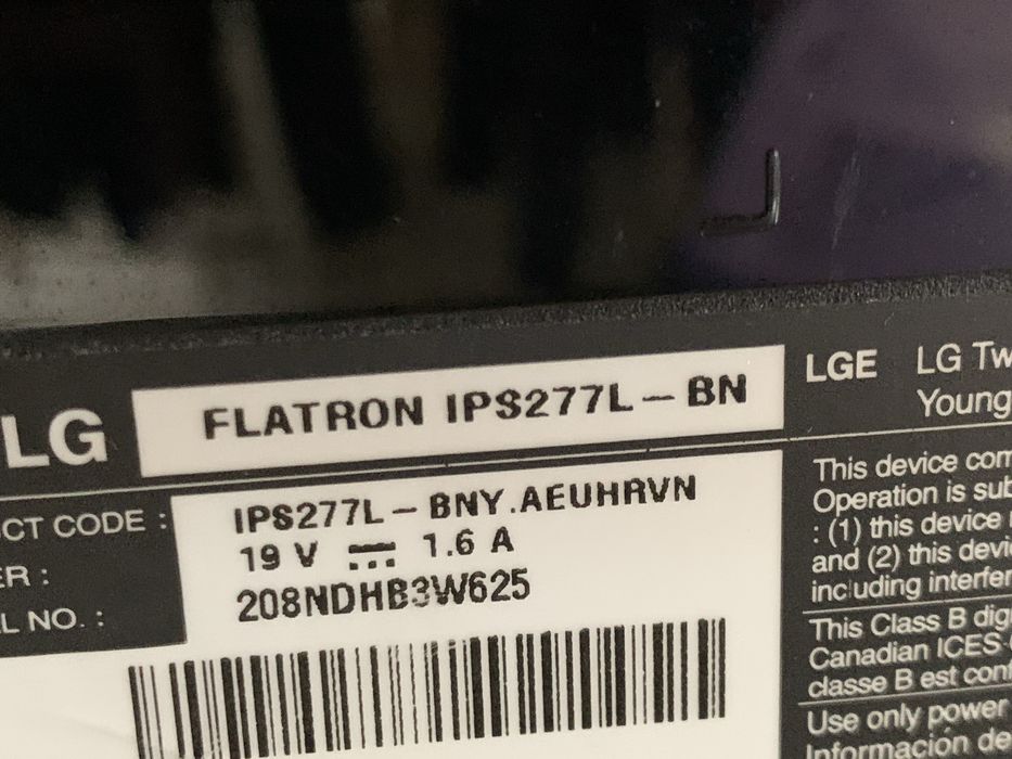 Monitor LG3277L Uszkodzony