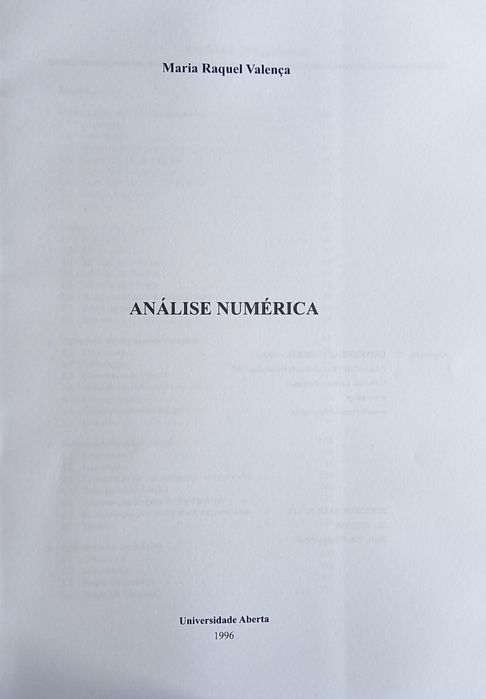 Análise Numérica - Universidade Aberta