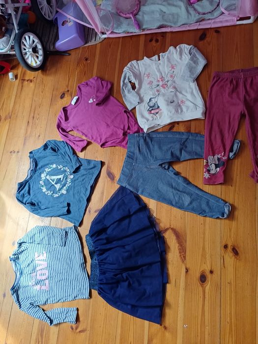 ubranka dla dziewczynki spodnie bluzy 80 86 92