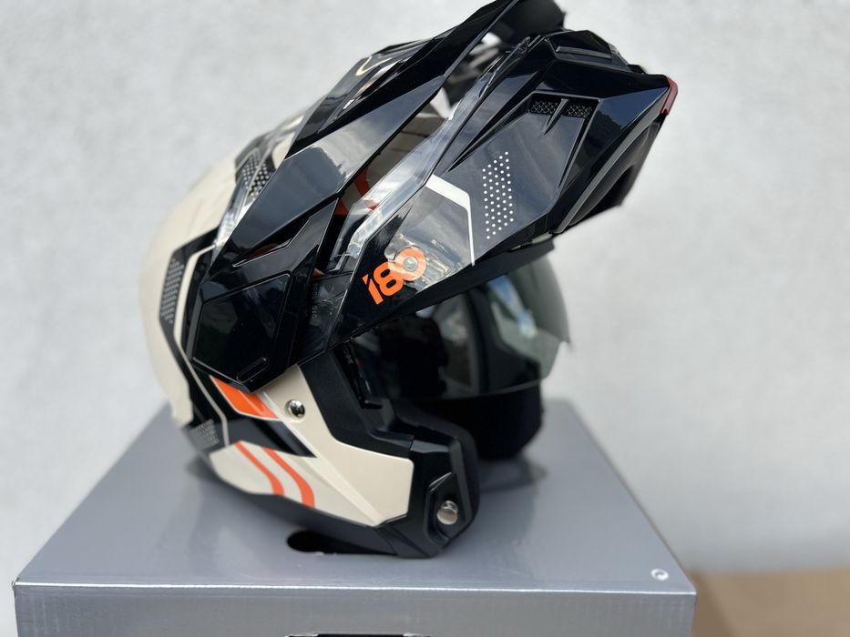 Kask motocyklowy szczekowy adventure HJC i80 Velly rozmiar XL, Blenda!