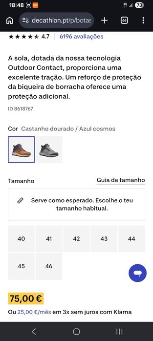 Botas caminhada Quechua