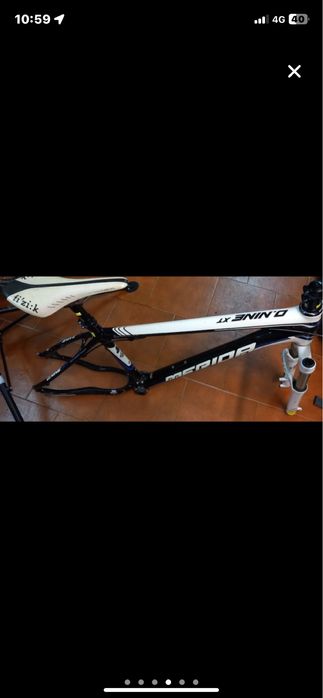 Quadro btt carbono 26/27,5 mérida e suspensão manitou