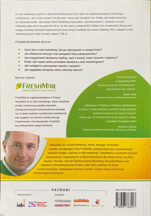 Książka Świeże podejście DO E-MAIL MARKETINGU Paweł Sala