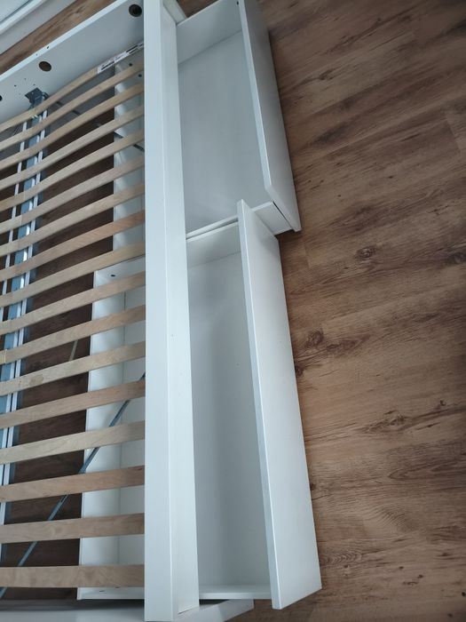 Rama łóżka z 2 szufladami 140x200 ikea