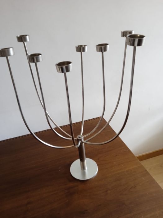 Stainless Steel 8-Candle Holder