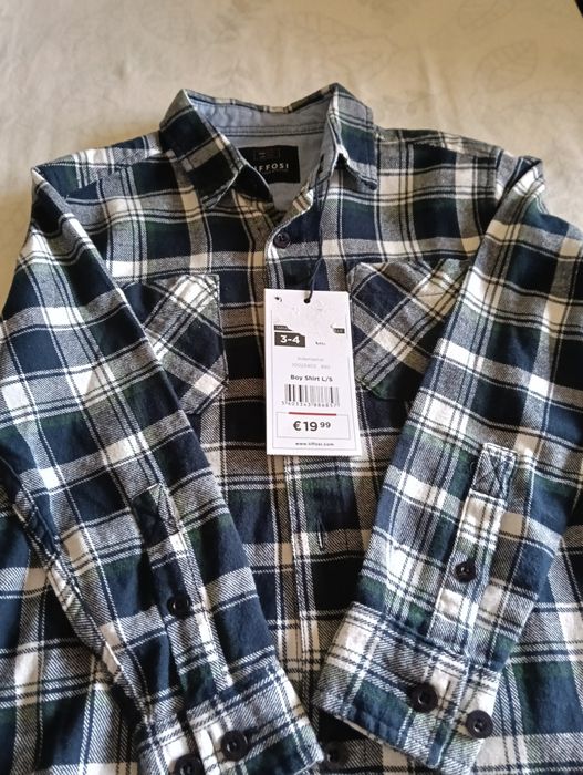 Camisa ao xadrez para rapaz