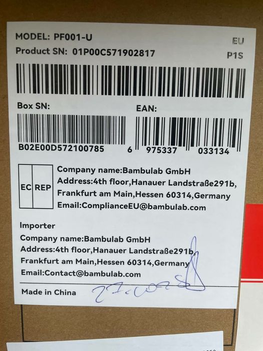 Принтер-3D Bambu Lab P1S (PF001-U) (в наявності)