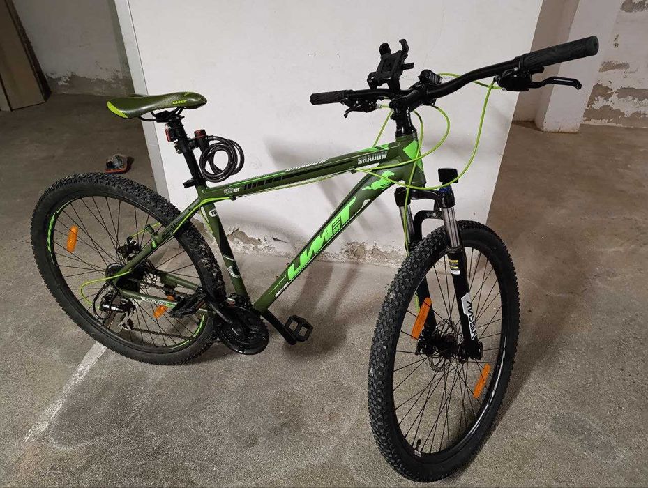 Bicicleta de montanha verde Umit Shadow 29″ 21 velocidades