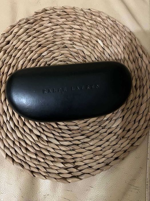 чорний шкіряний чохол для окулярів від Ralph Lauren