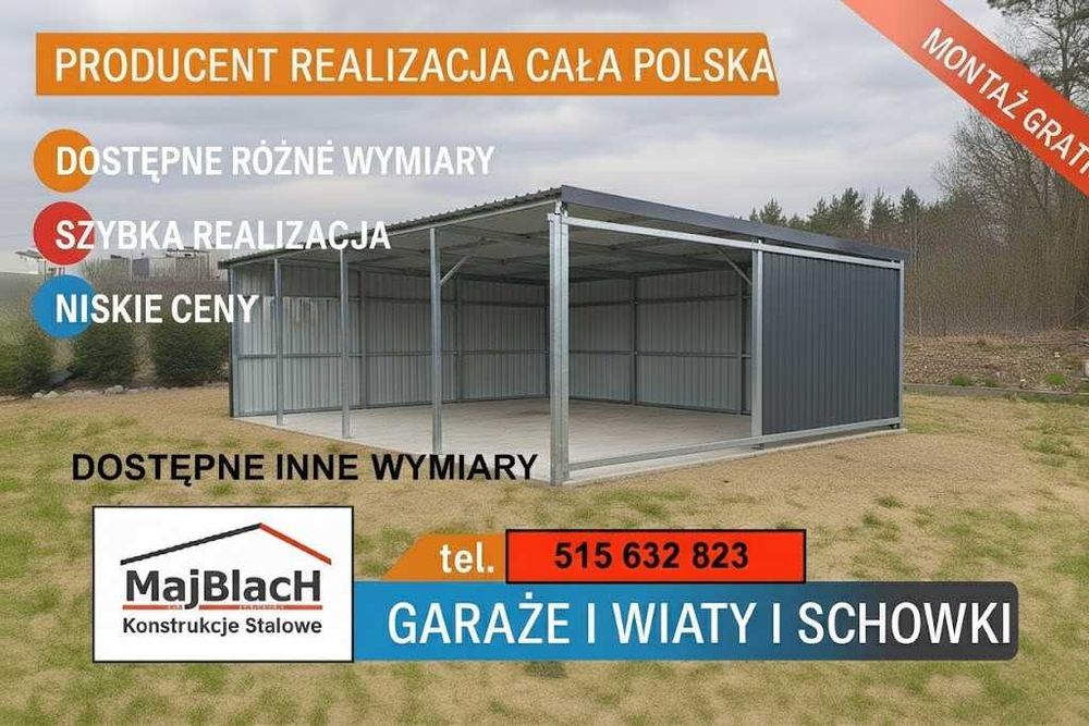 GRAFITOWY CARPORT | Wiata na pojazdy |ZADASZENIE |  Garaż – Maj-Blach