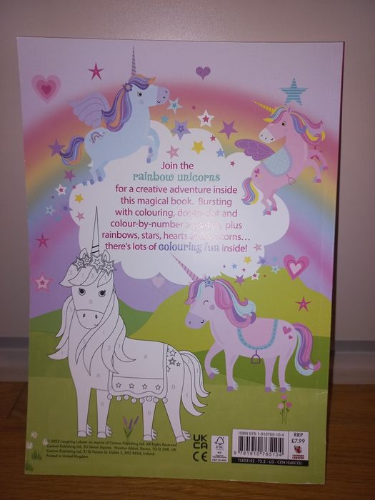 Rainbow unicorns kolorowanka jednorożce
