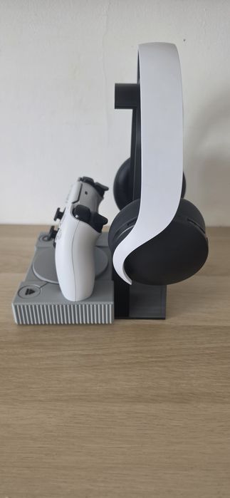 Suporte headset e controle tema ps1