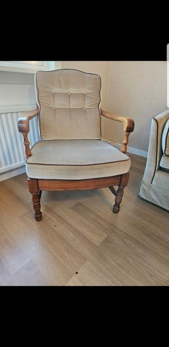 Komplet wypoczynkowy, sofa, fotel i stolik, super stan, Okazja!