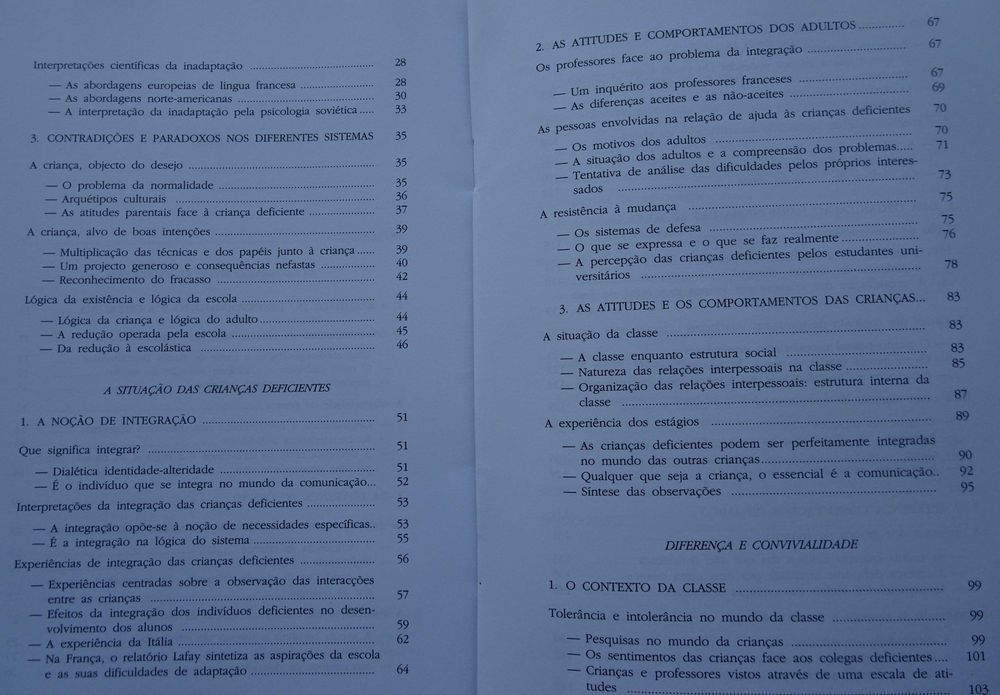 Integração da Criança Deficiente na Classe