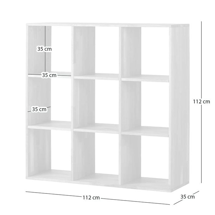 Drewniany regał z półkami – nowoczesny, solidny, naturalne drewno
Głęb
