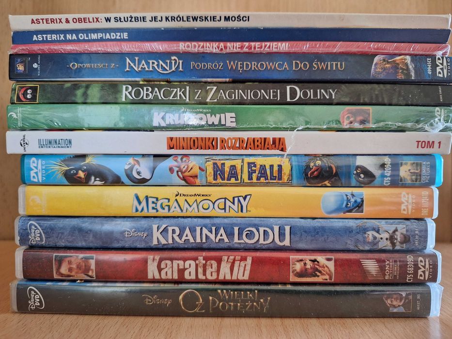 Kolekcja filmów DVD dla dzieci animowane/bajki/zabawne
