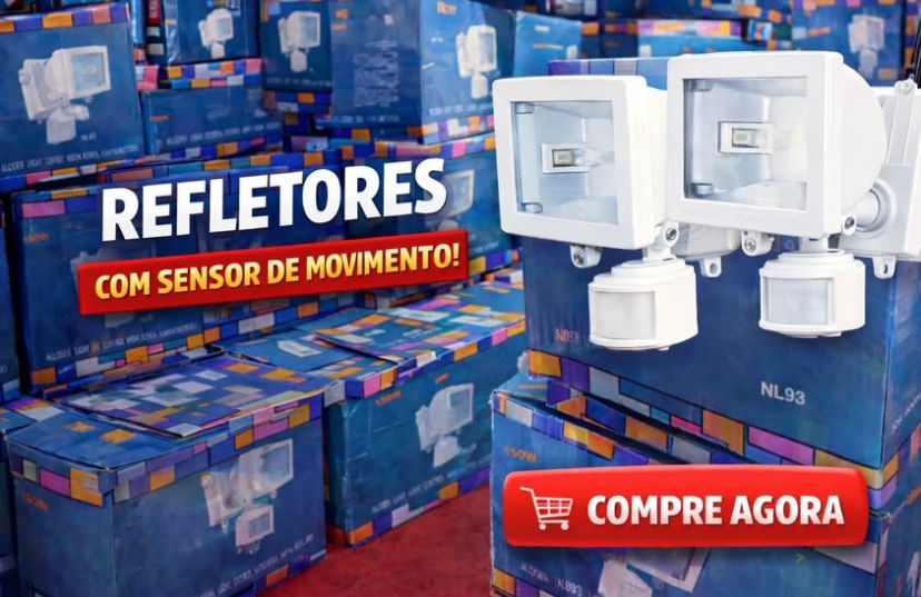 Refletor com sensor movimento
