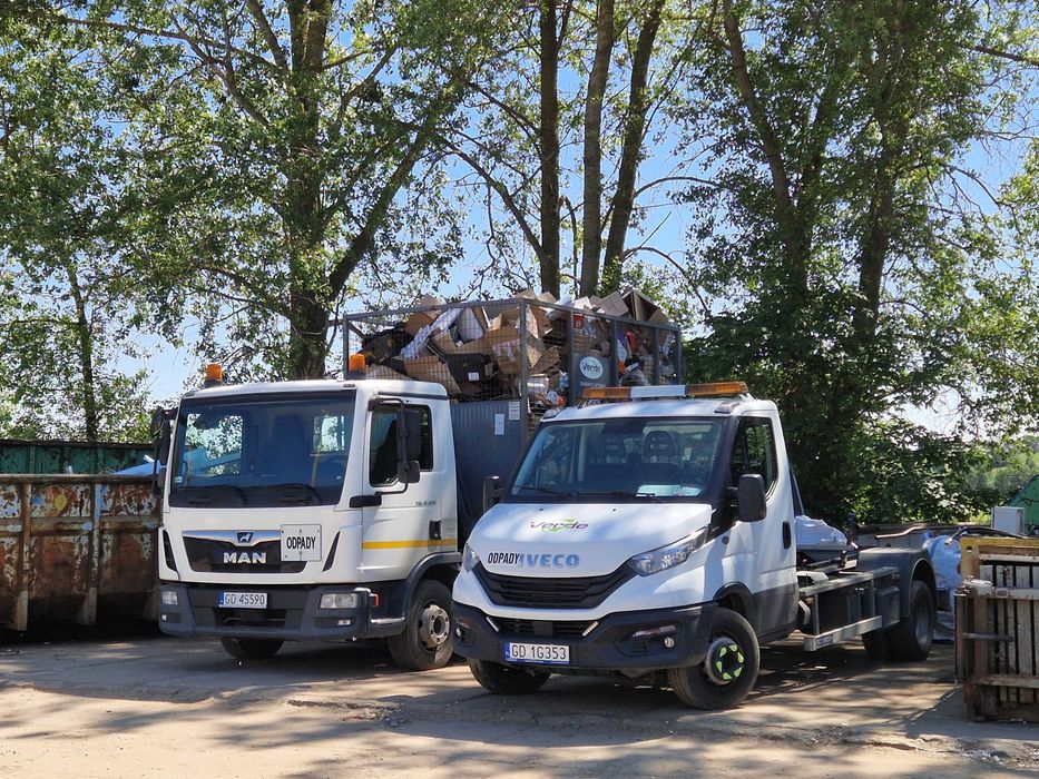 Odbiór odpadów opakowaniowych, odbiór makulatury i folii, kontenery