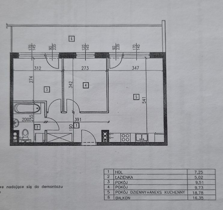 3 pokoje, 50m, duży balkon, ul. Powstańców