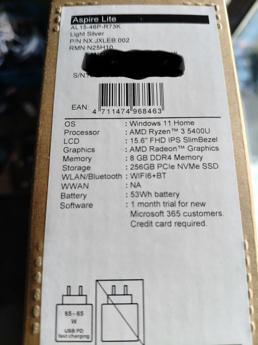 [Como Novo] Acer Aspire AL15-46P 8/256 na Caixa com Fatura