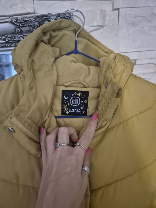 Kurtka zimowa gruba dziewczęca 134cm
