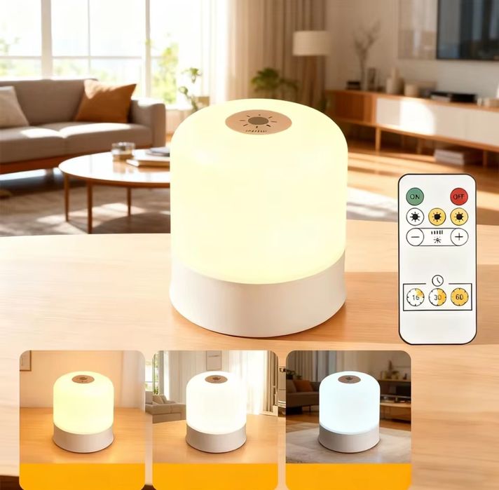 LED-нічник з пультом, 3 кольори, акумулятор 1200 mAh