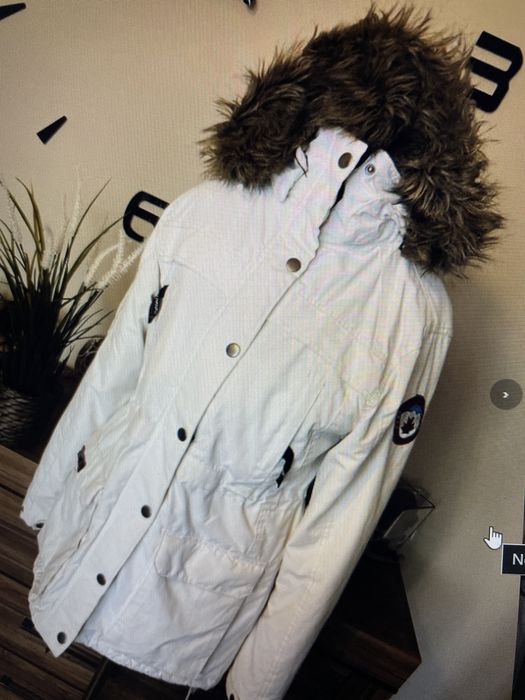 Kurtka damska biała z kapturem Cubus rozmiar S
