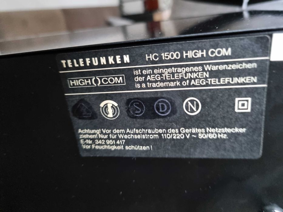 Magnetofon kasetowy Telefunken HC1500