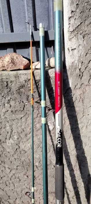 Cana de Pesca Cormoran 4.2 metros+Carrinho MITCHELL316+6kg chumbeiras