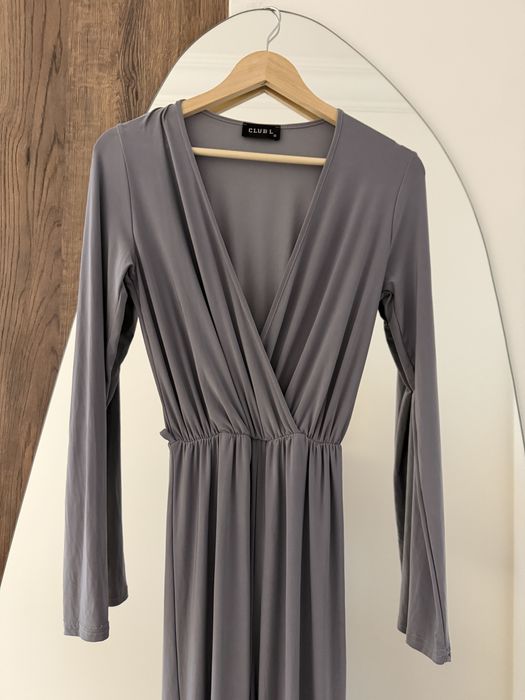 Club L kombinezon kopertowy szary genialny